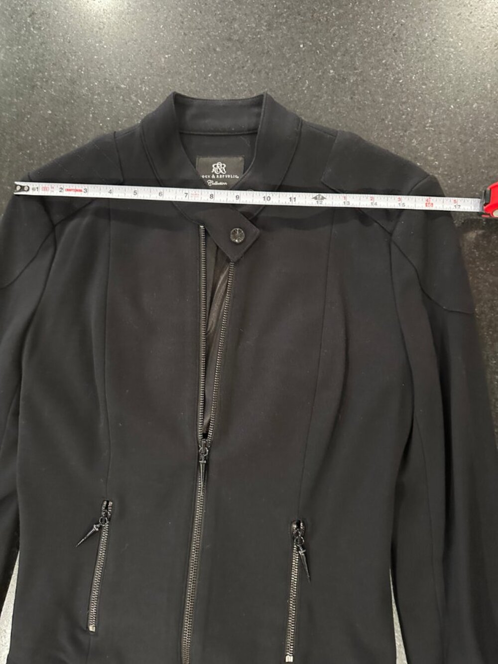 Rock & Republic Collection | Y2K Moto Jacket | Black | Size M - Picture 11 of 15